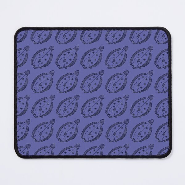Item preview, Fun Flounder Fish in Deepest Blue on Very Peri Purple designed and sold by fruttidimare.