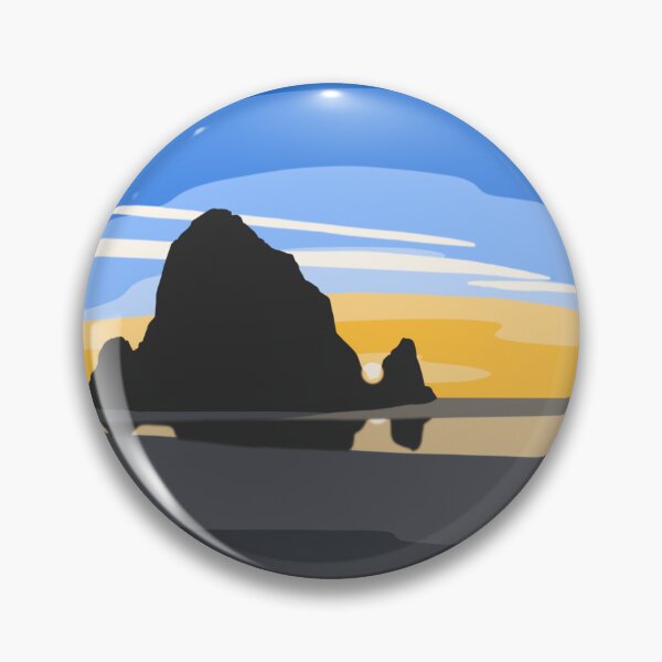 Item preview, Sunset at Haystack Rock designed and sold by ToonyPineapple.