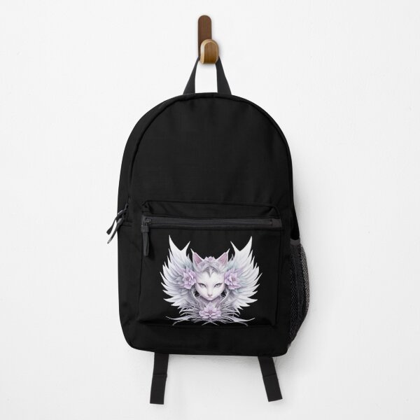 Item preview, ethereal kitty and purple flowers designed and sold by Roxburylane.