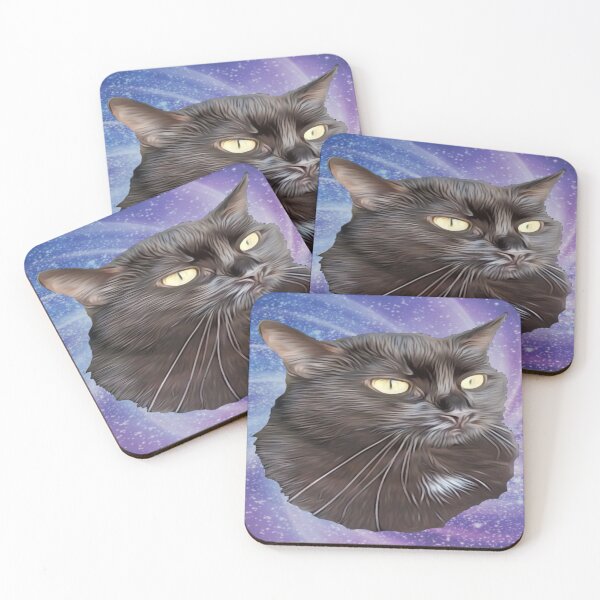 Item preview, black cat space vortex designed and sold by Cyberomiz.