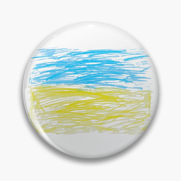 Item preview, Flag of Ukraine drawn by a child - Children's Drawing of the Ukrainian Flag designed and sold by Aide.