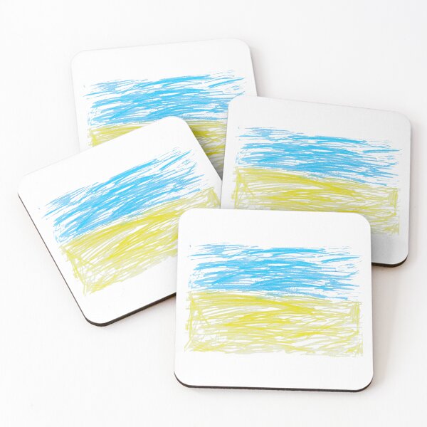 Item preview, Flag of Ukraine drawn by a child - Children's Drawing of the Ukrainian Flag designed and sold by Aide.