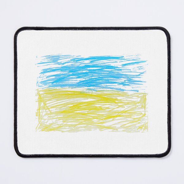 Item preview, Flag of Ukraine drawn by a child - Children's Drawing of the Ukrainian Flag designed and sold by Aide.
