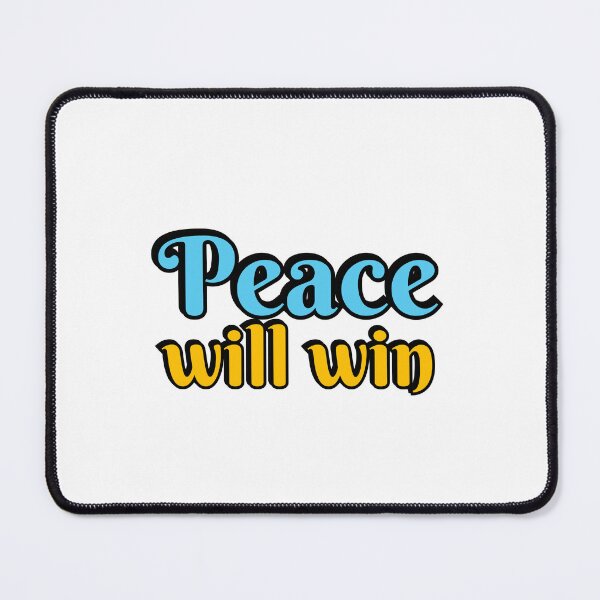 Item preview, Peace will win - International Day of Peace - blue and yellow designed and sold by Inspirationmotivation.