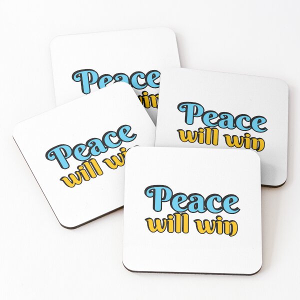 Item preview, Peace will win - International Day of Peace - blue and yellow designed and sold by Inspirationmotivation.