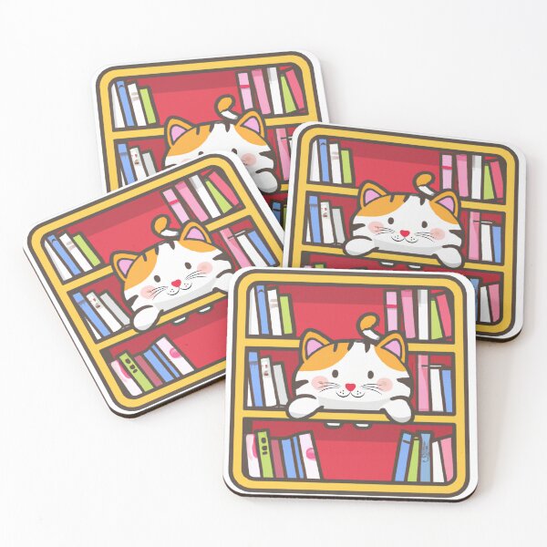 Item preview, Bookish Cat Aesthetic - Cat On A Bookshelf designed and sold by Wiss2Arts.
