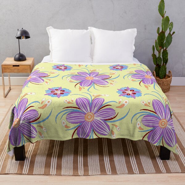 Item preview, Purple Flower Pattern - Yellow designed and sold by Timeknights.
