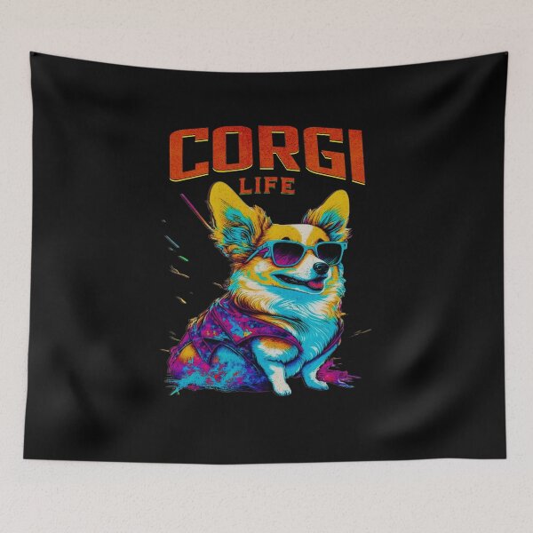 Item preview, Cute Corgi Life Colorful Dog Lover Corgis designed and sold by CarantinedChaos.