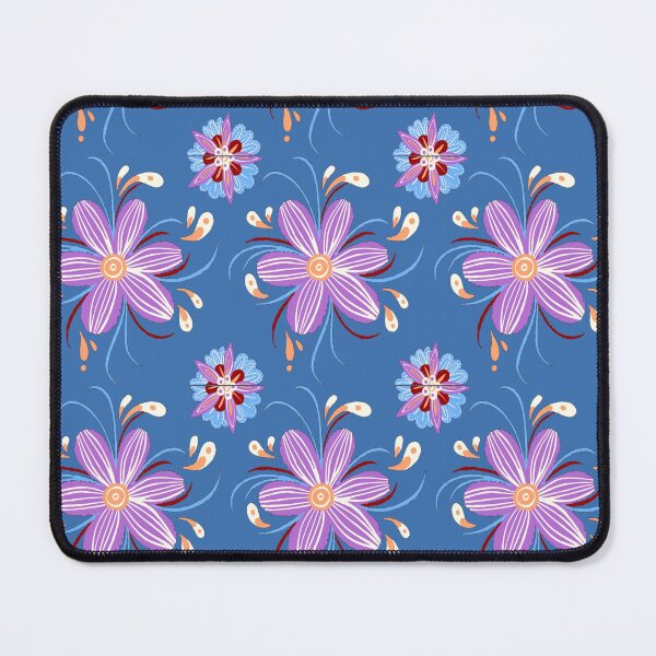 Item preview, Purple Flower Pattern - Dark Blue designed and sold by Timeknights.