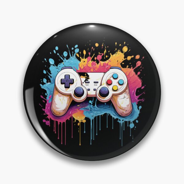 Item preview, Retro Video Game Controller - Colourful Splash Art designed and sold by T1337.
