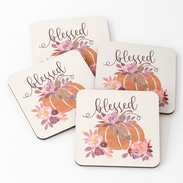 Item preview, Blessed - Pumpkin with Pink Flowers. designed and sold by amazingjoy.