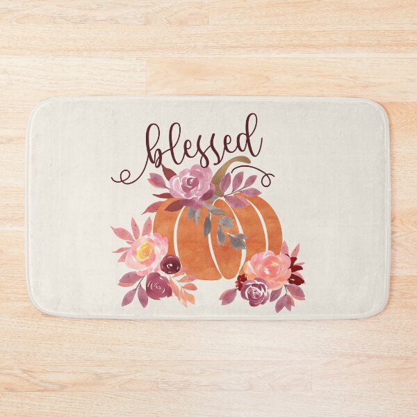 Item preview, Blessed - Pumpkin with Pink Flowers. designed and sold by amazingjoy.