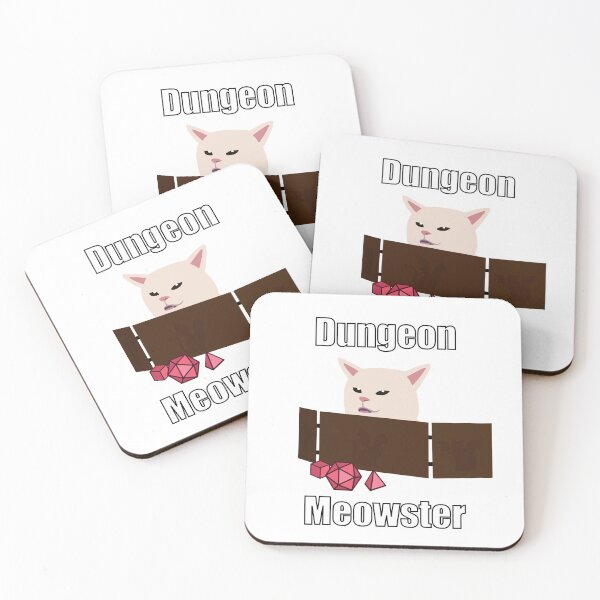 Item preview, Confused Cat at DnD Table | Dungeon Meowster Cat Meme designed and sold by Cute N' Nerdy Shop.