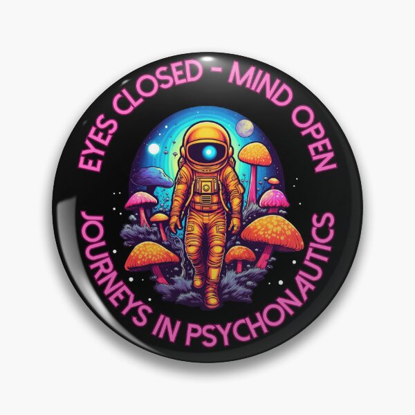 Item preview, Eyes Closed - Mind Open, Journeys in Psychonautics- Pink Text designed and sold by LMBoutique.