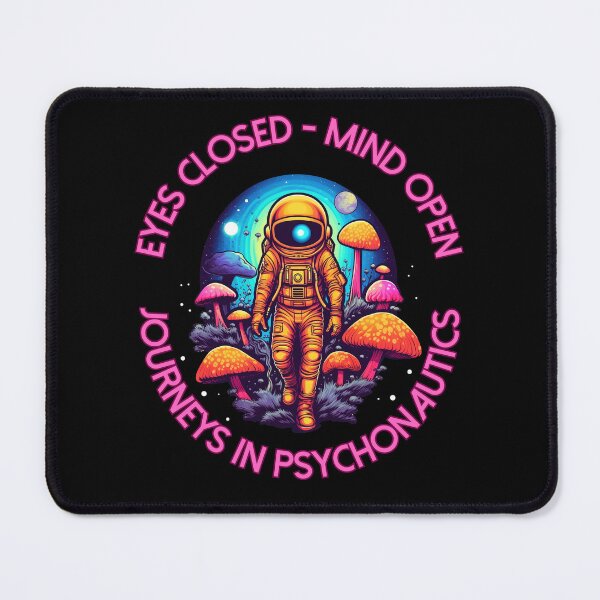 Item preview, Eyes Closed - Mind Open, Journeys in Psychonautics- Pink Text designed and sold by LMBoutique.