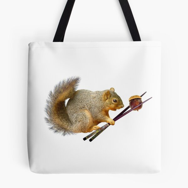 Item preview, Squirrel with Acorn in Chopsticks  designed and sold by catsclips.