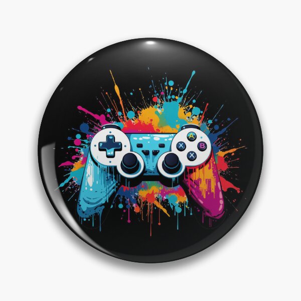 Item preview, Retro Video Game Controller 2 - Colourful Splash Art designed and sold by T1337.