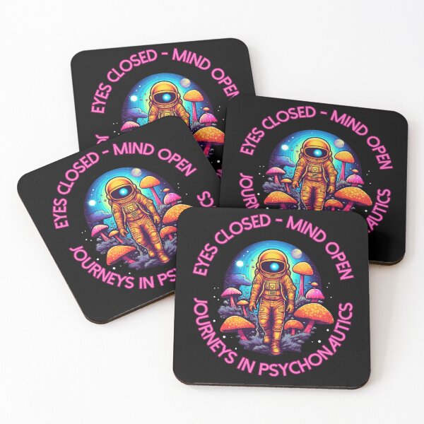 Item preview, Eyes Closed - Mind Open, Journeys in Psychonautics- Pink Text designed and sold by LMBoutique.