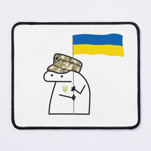 Artikelvorschau, Bewaffnete Florks der Ukraine mit dem Dreizack-Emblem der ukrainischen Flagge - ZSU AFU Florks von Florkofcows entworfen und verkauft von Aide.