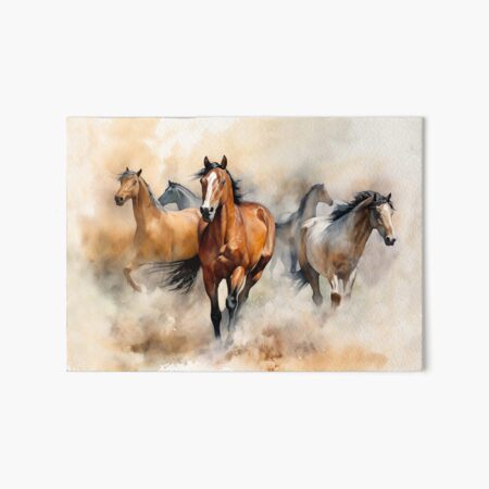 Dusty Western Watercolor “Posse - The Chase” Art Board Print for Sale by  PatricianneK