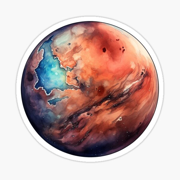 Water on Mars Sticker