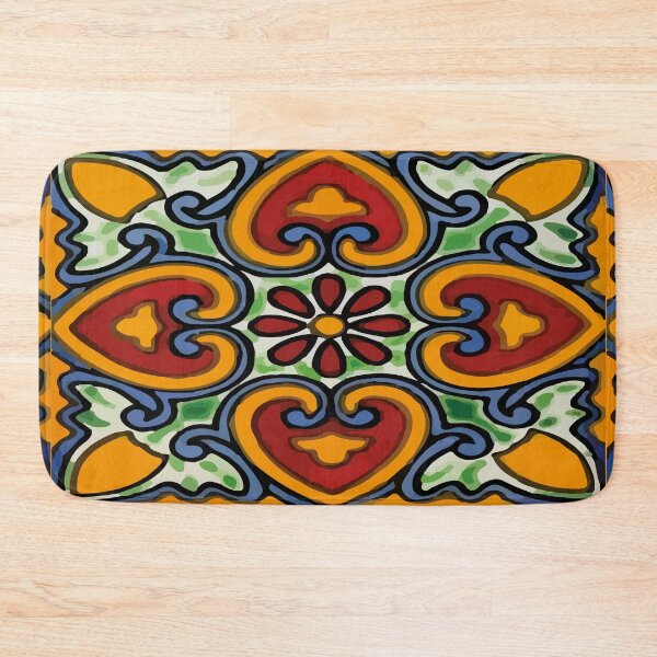 Item preview, Flor TILE Talavera yellow hearts mexican authentic azulejo decoration designed and sold by T-Mex.