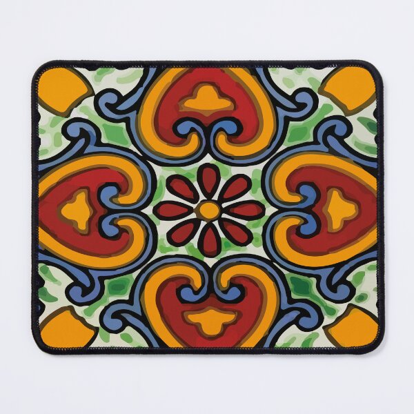 Item preview, Flor TILE Talavera yellow hearts mexican authentic azulejo decoration designed and sold by T-Mex.