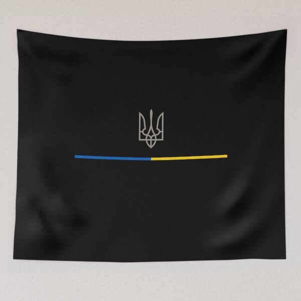 Item preview, Ukrainian Trident Tryzub Escudo - Blue-Yellow Stripe Flag of Ukraine - Zelensky Ukraine designed and sold by Aide.