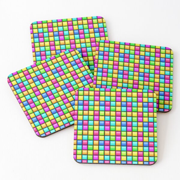 Item preview, Colorful square cube pattern designed and sold by NAGNE.