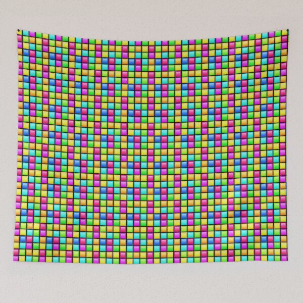 Item preview, Colorful square cube pattern designed and sold by NAGNE.