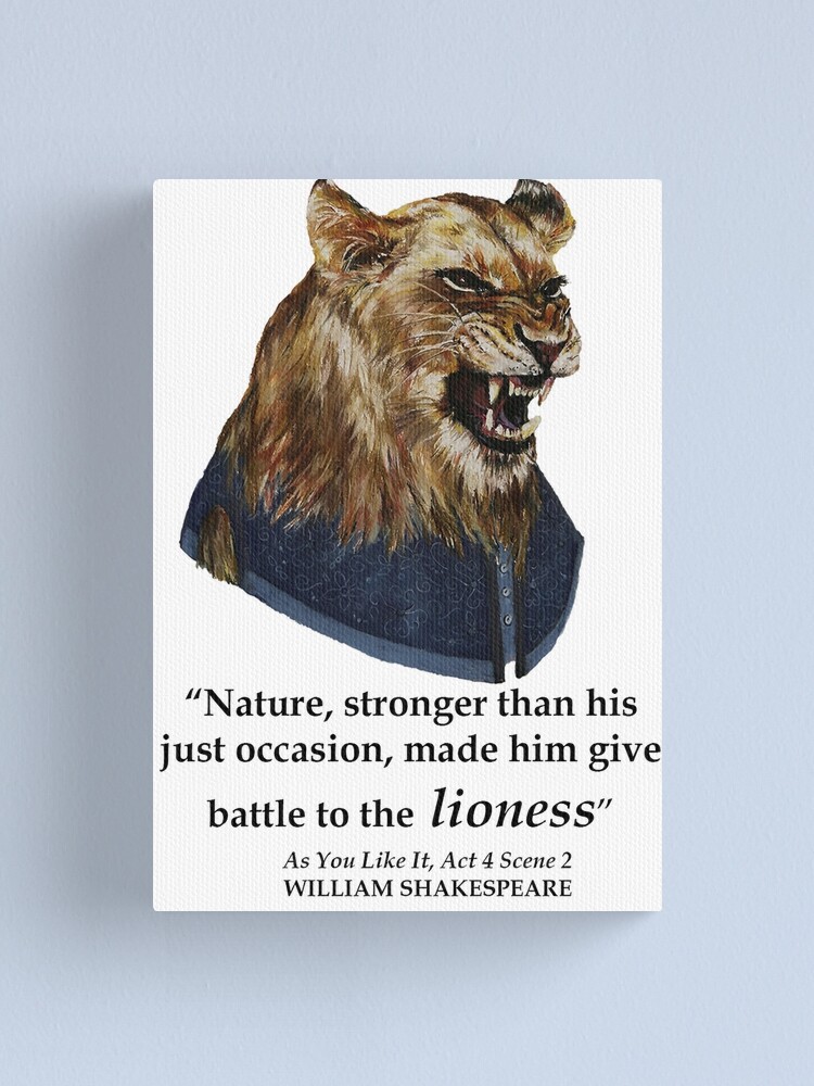 Impression Sur Toile Bataille A La Lionne Citation Ci Dessous Par Barrel O Bard Redbubble