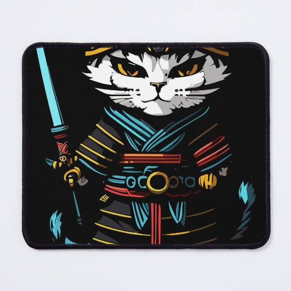 Item preview, Angry samurai cat designed and sold by PETS ABC.