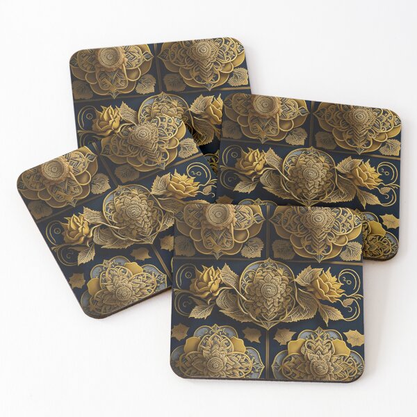Item preview, Kanok pattern, ancient Thai pattern Art Print Background pattern designed and sold by Lukchaysonkon.