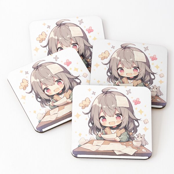 Item preview, Cute Writer Chibi with Paper and Pen designed and sold by RaineDDesigns.
