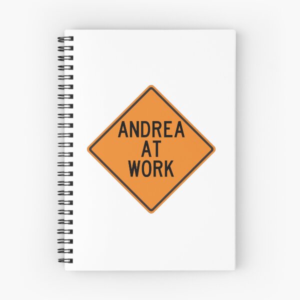 Item preview, Andrea at Work Funny Personalized Warning Sign designed and sold by Wurmbone.