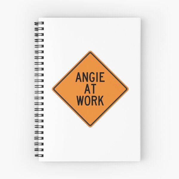 Item preview, Angie at Work Funny Personalized Warning Sign designed and sold by Wurmbone.