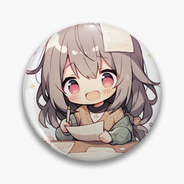 Item preview, Cute Writer Chibi with Paper and Pen designed and sold by RaineDDesigns.