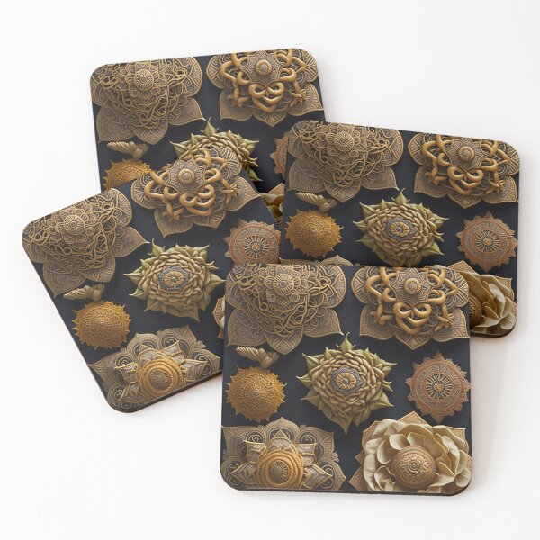 Item preview, Kanok pattern, ancient Thai pattern Art Print Background pattern designed and sold by Lukchaysonkon.