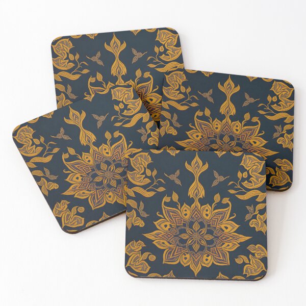 Item preview, Kanok pattern, ancient Thai pattern Art Print Background pattern designed and sold by Lukchaysonkon.