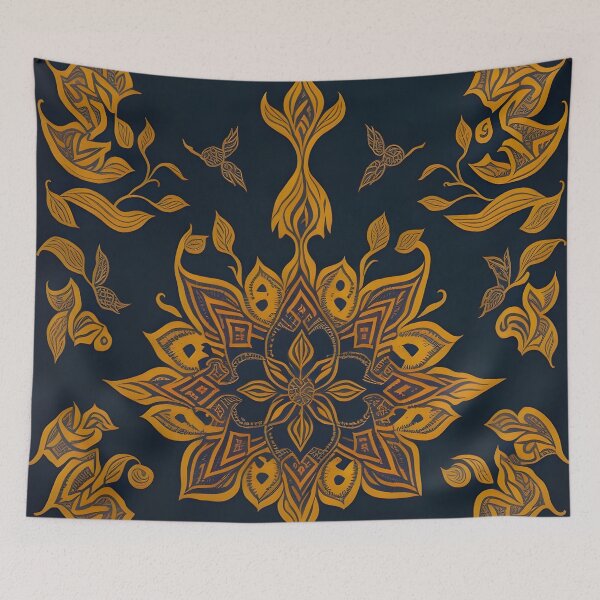 Item preview, Kanok pattern, ancient Thai pattern Art Print Background pattern designed and sold by Lukchaysonkon.