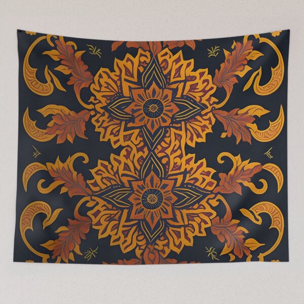 Item preview, Kanok pattern, ancient Thai pattern Art Print Background pattern designed and sold by Lukchaysonkon.