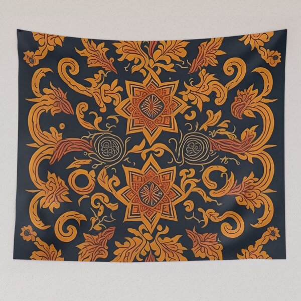 Item preview, Kanok pattern, ancient Thai pattern Art Print Background pattern designed and sold by Lukchaysonkon.