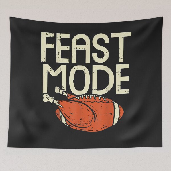 Item preview, Feast Mode Funny Thanksgiving Football Turkey Player Gift designed and sold by William Parker.