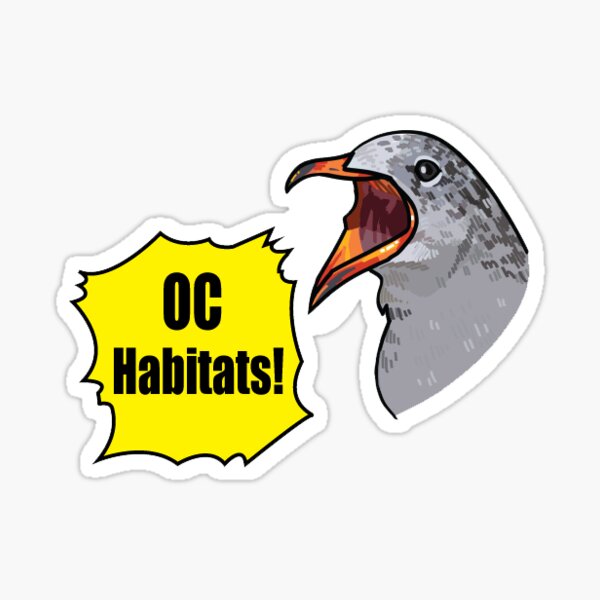 Heermann's Gull (2022) OC Habitats Sticker