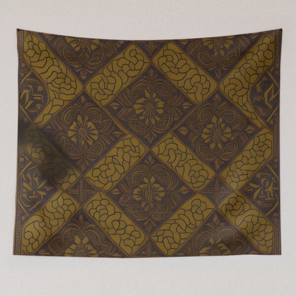 Item preview, Kanok pattern, ancient Thai pattern Art Print Background pattern designed and sold by Lukchaysonkon.