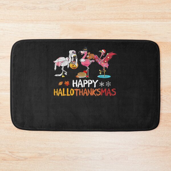 Item preview, Flamingo Happy HalloThanksmas Funny Halloween Thanksgiving designed and sold by William Parker.