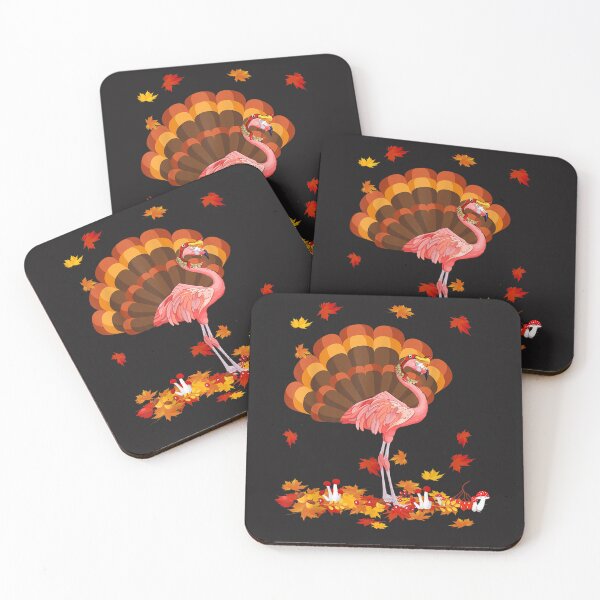 Item preview, Flamingo Turkey Cute Flamingo Turkey Fall Leaf Thanksgiving designed and sold by William Parker.