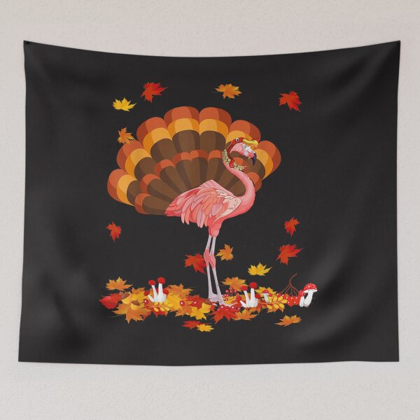 Item preview, Flamingo Turkey Cute Flamingo Turkey Fall Leaf Thanksgiving designed and sold by William Parker.