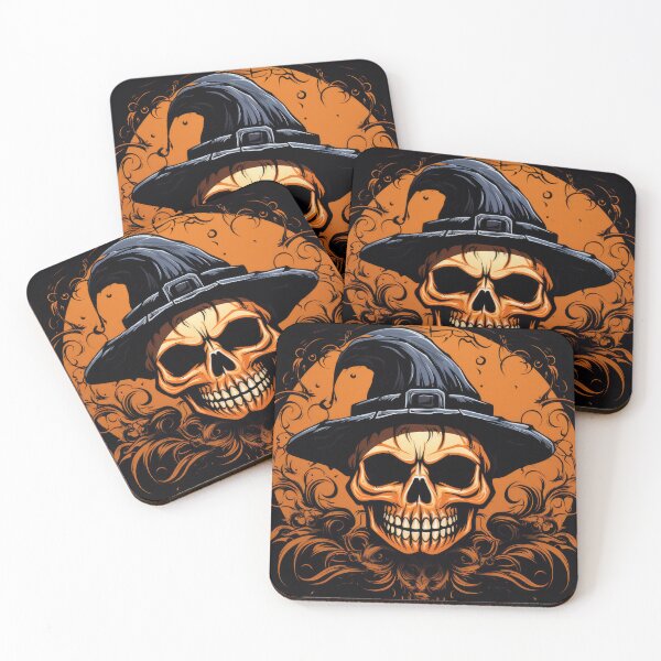 Item preview, Pumpkin Skull Over Pumpkin Moon  designed and sold by DigitlEmporium.