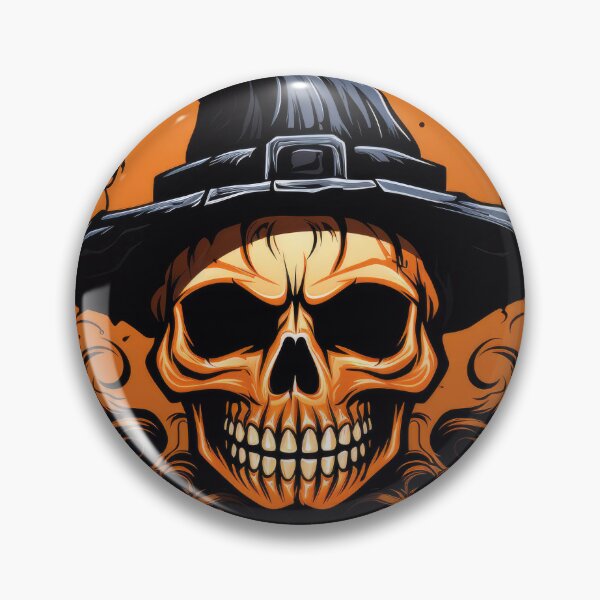 Item preview, Pumpkin Skull Over Pumpkin Moon  designed and sold by DigitlEmporium.